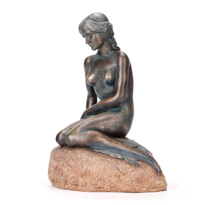 Techko Maid ABS Resin Little Mermaid Solar Outdoor Garden Statue Decor With Spotlight 3 Techko Maid ABS Resin Little Mermaid Solar Outdoor Garden Statue Decor With Spotlight - Image 3