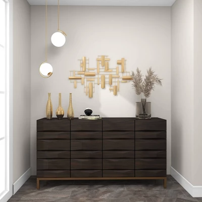 Contemporary Metal Abstract Wall Decor Gold - CosmoLiving By Cosmopolitan 10 Contemporary Metal Abstract Wall Decor Gold - CosmoLiving By Cosmopolitan - Image 10