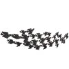 Metal Bird Flying Flock Of Wall Decor Black - Olivia & May