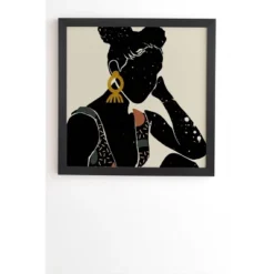 Domonique Brown Black Hair No. 6 Framed Wall Art Black - Deny Designs -Adesso Store GUEST 9ea7a147 623b 4c22 abd0 789d5a0bfdc0
