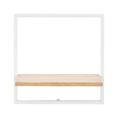 4pc Framed Wall Shelf Set White/Maple - Danya B. 12 4pc Framed Wall Shelf Set White/Maple - Danya B. - Image 12