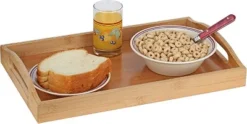 Bamboo Serving Tray With Handles - Serving Platters Great For Tea Tray, Dinner - Wooden Tray With Handles - Coffee Table Tray For Breakfast HomeItUsa -Adesso Store GUEST a1ef4186 9edd 4e17 a6b6 cba402b7aa39