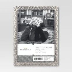Brushed Nickel Textured Frame - Threshold -Adesso Store GUEST a2437d80 c425 447a 8f26 3e353d9a1234