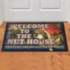 Collections Etc Welcome To The Nut House Funny Squirrel Doormat 1'6"x2'6"