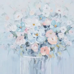 Canvas Floral Handmade Bouquet Framed Wall Art With Silver Frame Blue - Olivia & May 6 Canvas Floral Handmade Bouquet Framed Wall Art With Silver Frame Blue - Olivia & May -Adesso Store GUEST a33d1378 6e15 48fe bd89 fe4658afde3c