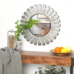 LuxenHome 22.44" Round Rustic Metal Windmill Wall Mirror 8 LuxenHome 22.44" Round Rustic Metal Windmill Wall Mirror -Adesso Store GUEST a38a6b1a 7768 4b6a a4a9 31223483782c