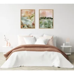 18" X 24" Sylvie Landscape 04 Framed Canvas By Annie Quigley Natural - Kate & Laurel All Things Decor -Adesso Store GUEST a46dc5b6 05e6 4a25 a6ce ff1e7ce0fb94