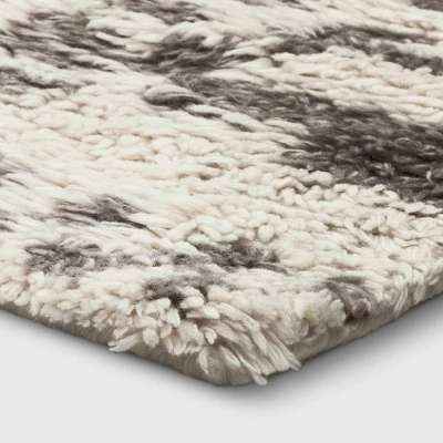 Jutland Geo Moroccan Hand Tufted Shag Area Rug Gray - Project 62™ 2 Jutland Geo Moroccan Hand Tufted Shag Area Rug Gray - Project 62™ - Image 2