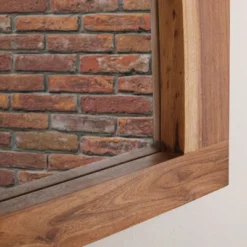 Alpine Live Edge Wood Mirror Natural - Alaterre Furniture