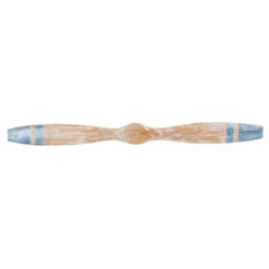 Wood Airplane Propeller 2 Blade Wall Decor With Aviation Detailing Brown - Olivia & May