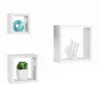 Floating Shelves- Cube Wall Shelf Set With Hidden Brackets, 3 Sizes To Display Decor, Books, Photos, More- Hardware Included By Hastings Home (White)