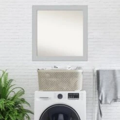 30" X 30" Non-Beveled Shiplap White Wood Wall Mirror - Amanti Art -Adesso Store GUEST a8e676f5 8522 4f79 b686 a7c4051e2890