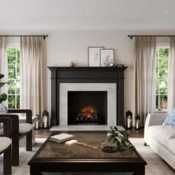 Modern Ember Lakeport Traditional Wood Fireplace Mantel Surround Kit -Adesso Store GUEST a9214227 9f34 47e2 a215 360afc3fe158