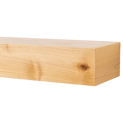 Modern Ember Tipton Floating Alder Wood Fireplace Mantel Shelf 5 Modern Ember Tipton Floating Alder Wood Fireplace Mantel Shelf - Image 5