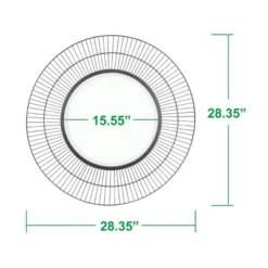 Two Loop Radial Wire Mirror Black - Stonebriar Collection -Adesso Store GUEST ab79dcd2 0bc1 42c6 92c2 d73db427eb2b