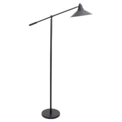 67" Paddy Floor Lamp Black/Gold - LumiSource