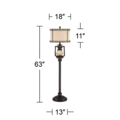 Barnes And Ivy Henson Industrial Floor Lamp 63" Tall Bronze With LED Nightlight Earthy Fabric Drum Shade For Living Room Bedroom Office House Home 11 Barnes And Ivy Henson Industrial Floor Lamp 63" Tall Bronze With LED Nightlight Earthy Fabric Drum Shade For Living Room Bedroom Office House Home -Adesso Store GUEST acfb5595 692b 4870 9db8 9fd6125398fa