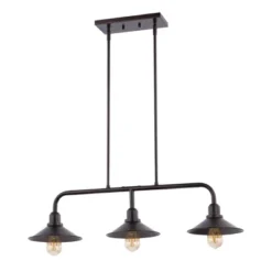 34.25" LED 3-Light Cade Metal Farmhouse Industrial Pendant Oil Rubbed Bronze - JONATHAN Y -Adesso Store GUEST ad30542e 3ea1 467d 8227 0eed9fdae069