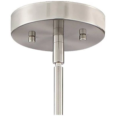 Franklin Iron Works Salima Brushed Nickel Gray Pendant Chandelier 21 1/4" Wide Farmhouse Rustic LED 5-Light Fixture For Dining Room Kitchen Island 4 Franklin Iron Works Salima Brushed Nickel Gray Pendant Chandelier 21 1/4" Wide Farmhouse Rustic LED 5-Light Fixture For Dining Room Kitchen Island - Image 4