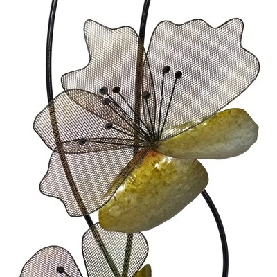 Metal Floral Wall Decor With Black Frame Set Of 2 Black - Olivia & May 14 Metal Floral Wall Decor With Black Frame Set Of 2 Black - Olivia & May - Image 14