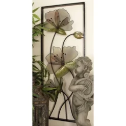 Metal Floral Wall Decor With Black Frame Set Of 2 Black - Olivia & May 26 Metal Floral Wall Decor With Black Frame Set Of 2 Black - Olivia & May -Adesso Store GUEST aef5cc62 cc4d 43cf a2fd 07202a46b5e2