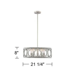 Franklin Iron Works Salima Brushed Nickel Gray Pendant Chandelier 21 1/4" Wide Farmhouse Rustic LED 5-Light Fixture For Dining Room Kitchen Island 12 Franklin Iron Works Salima Brushed Nickel Gray Pendant Chandelier 21 1/4" Wide Farmhouse Rustic LED 5-Light Fixture For Dining Room Kitchen Island -Adesso Store GUEST b096375e fadd 4075 b4af 76c329272c4a