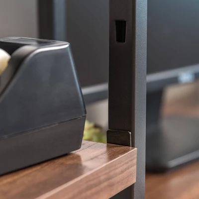 IRIS Wood And Metal Shelf Brown/Black 3 IRIS Wood And Metal Shelf Brown/Black - Image 3