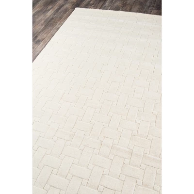 Ivory Basketweave 100% Wool Rug - Momeni 4 Ivory Basketweave 100% Wool Rug - Momeni - Image 4