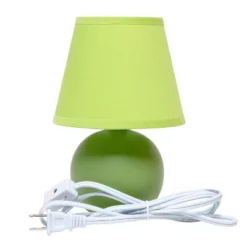 8.66" Petite Ceramic Orb Base Bedside Table Desk Lamp With Matching Tapered Drum Fabric Shade Green - Creekwood Home -Adesso Store GUEST b7435541 7e43 4473 b2e7 208a79a9f31d