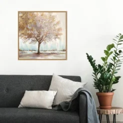 22" X 22" Infinite Peace By Eva Watts Framed Canvas Wall Art Light Brown - Amanti Art -Adesso Store GUEST b7b965db dbc7 4137 9441 57eff899dea4