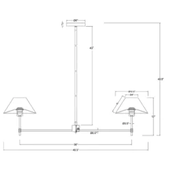 Metal Two Arm Shaded Chandelier Ceiling Light Black - Threshold™ Designed With Studio McGee -Adesso Store GUEST b7f1cfdd a67e 4445 8a17 70e0130b9351