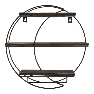 Farmlyn Creek Metal Crescent Moon Wall Shelf, Rustic Home Wall Decor For Crystals, Essential Oils, Plants, 12 X 12 X 3 In 4 Farmlyn Creek Metal Crescent Moon Wall Shelf, Rustic Home Wall Decor For Crystals, Essential Oils, Plants, 12 X 12 X 3 In - Image 4