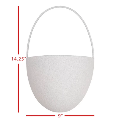 Textured Wall Pocket Gray Metal - Foreside Home & Garden 5 Textured Wall Pocket Gray Metal - Foreside Home & Garden - Image 5