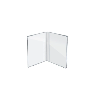 Azar Displays Clear Acrylic Double Photo Holder, Side By Side Dual Frame, Size 4"W X 6"H, 2-Pack 2 Azar Displays Clear Acrylic Double Photo Holder, Side By Side Dual Frame, Size 4"W X 6"H, 2-Pack - Image 2