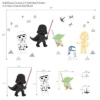 Lambs & Ivy Star Wars Classic Wall Decals - Yoda, Darth Vader, R2-D2, C-3PO