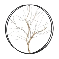 Metal Tree Branch Wall Decor With Black Frame Gold - Olivia & May -Adesso Store GUEST bb676470 5646 4750 87e3 d578bb5b2871