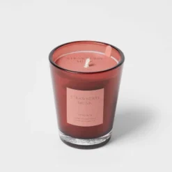 Colored Vase Glass With Dustcover Strawberry Musk Candle Red - Threshold™ -Adesso Store GUEST bba66d65 2f1d 4e52 91b6 e8dc854d8732