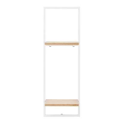 4pc Framed Wall Shelf Set White/Maple - Danya B. 11 4pc Framed Wall Shelf Set White/Maple - Danya B. - Image 11