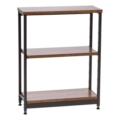 IRIS Wood And Metal Shelf Brown/Black 6 IRIS Wood And Metal Shelf Brown/Black - Image 6