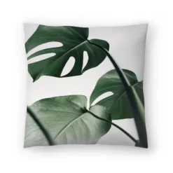 Monstera On Grey By Tanya Shumkina Throw Pillow - Americanflat -Adesso Store GUEST bc1de0e8 d74f 4b7b ab67 d4398a521ca1
