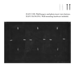 Wall Picture Collage With 3 Hanging Hooks- Wall Mounted Photo Frame Decor With Rustic Wood Look, Holds 4x6 Pictures By Lavish Home -Adesso Store GUEST bc80b913 6003 4e0f a778 93b709207cb3 1