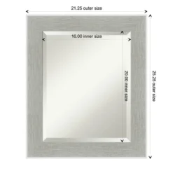 Glam Framed Bathroom Vanity Wall Mirror Linen Gray - Amanti Art -Adesso Store GUEST bd5b07c9 419b 4634 ba2d d71b58b50a98