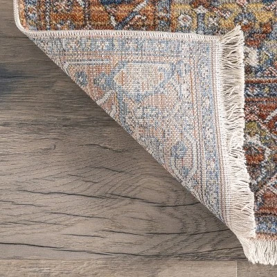 NuLOOM Harriet Vintage Medallion Fringe Area Rug 6 NuLOOM Harriet Vintage Medallion Fringe Area Rug - Image 6