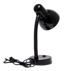 14.25" Traditional Fundamental Metal Desk Task Lamp And Bowl Shaped Shade With Flexi Gooseneck Black - Creekwood Home -Adesso Store GUEST be387e35 85ad 4153 9693 b22fa163aa81