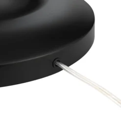 Possini Euro Design Roxie Modern Floor Lamp Standing 65 1/2" Tall Brass Black Metal Sheer Linen Double Drum Shade For Living Room Bedroom Office House -Adesso Store GUEST be59ff96 21fe 48b2 a934 3b61a1eb6bb7