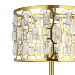 63" Cleo Glam Gold Metal And Faceted Crystal Drum Shade Floor Lamp - River Of Goods -Adesso Store GUEST be9d5916 f79c 4a33 98d0 036a84c3c6b0