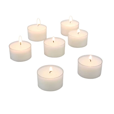 Clear Cup Tealight Candles White - Stonebriar Collection 1 Clear Cup Tealight Candles White - Stonebriar Collection