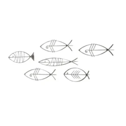 Set Of 6 Metal Fish Indoor Outdoor Wire Wall Decors Black - Olivia & May -Adesso Store GUEST c16e3f2d e39a 494f ade4 807dcc09af9c