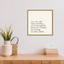 16" X 16" Simple Christmas By Laura Marshall Framed Canvas Wall Art Cream - Amanti Art -Adesso Store GUEST c4461d89 8e3b 44ba 8b57 dea675fc77cf