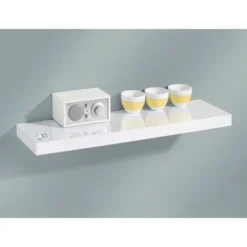 35.5" X 10" Big Boy Gloss Shelf White - Dolle Shelving